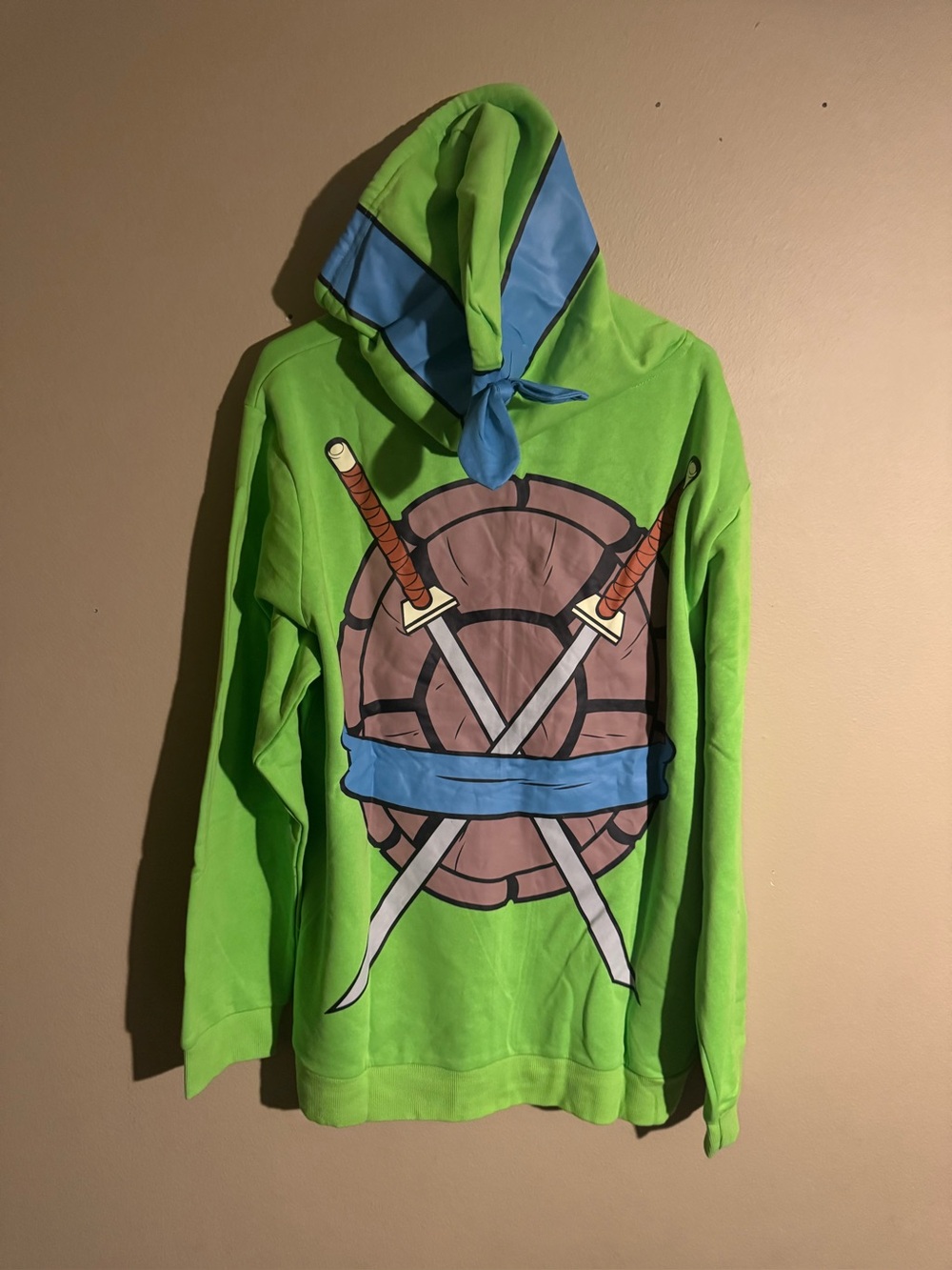 Nickelodeon Blue Teenage Mutant Ninja Turtle, Cosplay, Adult XL Hoodie. New.